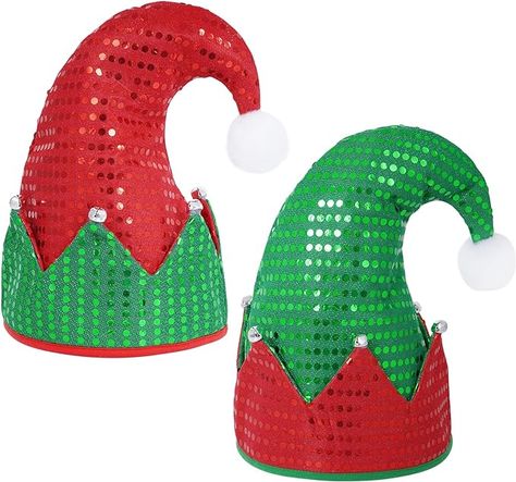 Amazon.com: Yookat 2 Pack Christmas Elf Felt Hat Elf Hat Felt Elf Hat Felt Christmas Elf Hat for Christmas and New Year (green and red) : Toys & Games Felt Elf Hat, Felt Elf, Christmas Elf Hat, Elf Hat, Felt Hat, Green And Red, Felt Christmas, Christmas Elf, Christmas And New Year