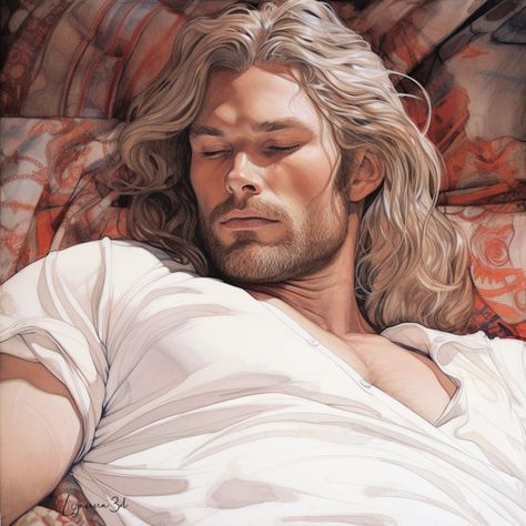 Thor Odinson Fanart, Nostalgic Scenery, Thor Fanart, Thor Art, Long Hair Beard, Hemsworth Brothers, Greek Men, Thor Odinson, Thor X Loki