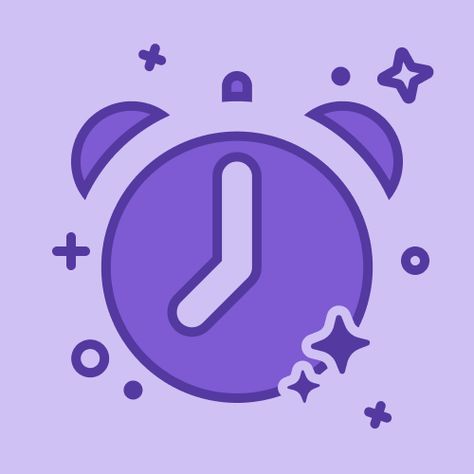 Clock App Icon, Purple Clock, Whatsapp Logo, Kawaii App, Purple Icon, Zestaw Ikon, App Store Icon, Mobile App Icon, Apple Icon