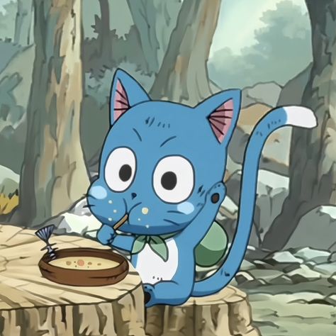 Happy From Fairy Tail, Happy Fairy Tail Icon, Fairy Tail Pfp, Happy Fairy Tail, Frosch Fairy Tail, Fairy Tail Cat, Fairy Tail Funny, Crazy Funny Pictures, Blue Fairy