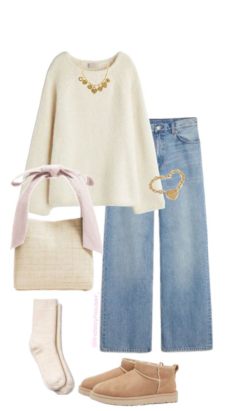 i’m back yay #fall #outfit Fall Everyday Beige Sweater, Cute Casual Fall Outfits, Outfit Layout Fall, Outfit Layout, Birthday Wishlist, Cute Fall Outfits, Animated Characters, Fitness Inspo, I Dress