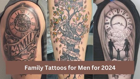 Family Tattoos for Men Family Tattoo Quotes Meaningful, Unique Family Tattoos For Men, Memorial Sleeve Tattoo For Men, Tattoo Ideas For Men Family, Family Tattoos For Men Arm Half Sleeves, Male Family Tattoo Ideas, Family Sleeve Tattoo For Men, Family Tattoo Ideas For Men Arm, Family Sleeve Tattoo