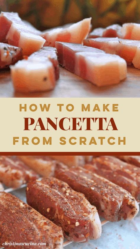 Homemade Pancetta! Homemade Pancetta, Rolled Pork Roast, Nonna Recipes, Porchetta Roast, Porchetta Recipe, Porchetta Recipes, Meat Curing, Cured Meat Recipes, Pancetta Recipes