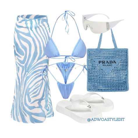 Blue Bathing Suit Outfit, Pool Outfits, Vacation Outfits Women, Tropical Outfit, Trendy Swimsuits, Swimsuits Outfits, Beach Wear Outfits, Party Fits, Cute Bathing Suits