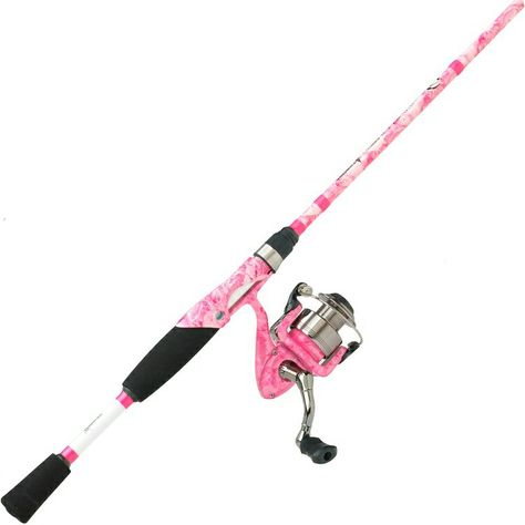 Ardent Ladies' Fishouflage 2-Piece Spinning Combo I bought this for my girlfriend for Christmas as well. I spooled it with Cajun line, so it was pink with red line. Pink Fishing Gear, Pink Fishing Rod, Ways To Cook Fish, Big Garage, Cook Fish, Plenty Of Fish, Dicks Sporting Goods, Fishing Rods And Reels, Fishing Stuff