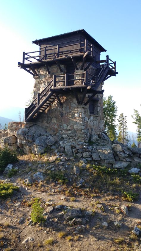 Fire Tower House, Tower House Plans, Dnd Resources, Fantasy Terrain, Fire Lookout, Fire Tower, Stone Tower, Lookout Tower, Hobby Farm