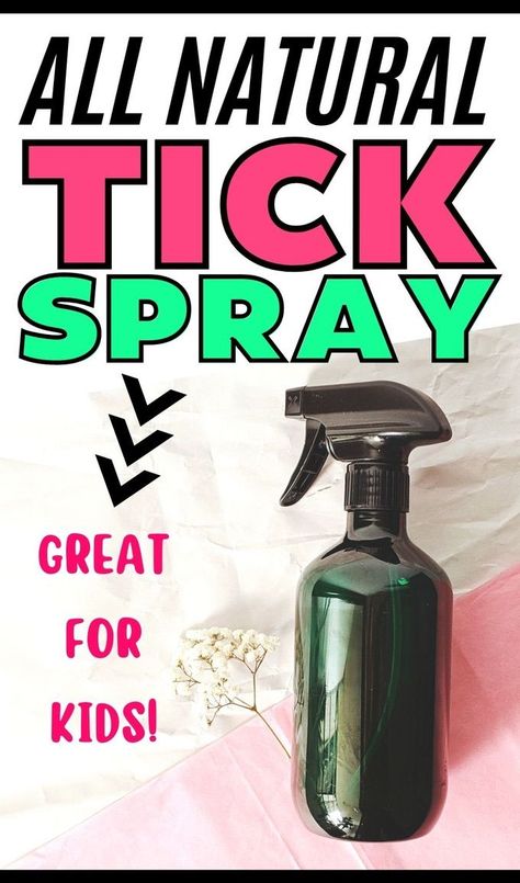 A spray bottle with homemade natural tick repellent that's safe for kids and dogs to use! Essential Oil Tick Repellent For Humans, Home Remedy For Ticks On Dogs, Dog Tick Spray, Repel Ticks People, Essential Oils To Repel Ticks, Dog Tick Repellant Diy, Essential Oils Tick Repellent, How To Repel Ticks On Humans, Best Tick Repellent For Humans