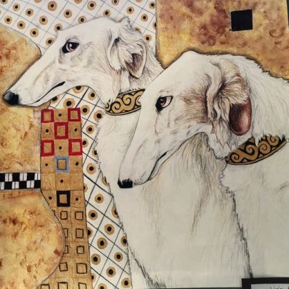 Borzoi Dog Painting, Borzoi Side Profile, Borzoi Painting, Borzoi Drawing, Borzoi Art, Laika Dog, Borzoi Dog, Greyhound Art, Dog Artwork