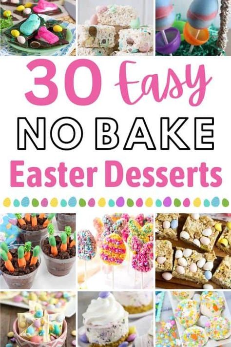 30 No Bake Easter Treats: Easy and Delicious Recipes Easter No Bake Treats, No Bake Easter Desserts, Easter Pretzel Treats, Easter Bark Candy, Chocolate Rice Crispy Cakes, No Bake Recipes For Kids, Easter Chocolate Bark, Easter Kids Food, Easter Rice Krispie Treats