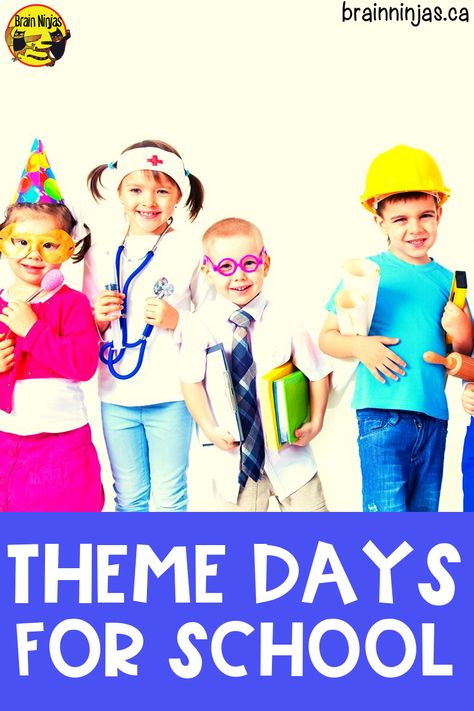 Here is a huge list of spirit or theme days you can use to help plan out fun days at your school. #spiritdays #themedays Theme Days For School, Spirit Day Ideas, School Spirit Week, Teacher Morale, School Spirit Days, Staff Room, Build Community, Classroom Tips, Up Theme