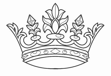 Crown Ink Drawing, King Crown Tattoo Stencil, Crown Tattoo Design For Women Queens, Crown Stencil Tattoo, Queen Crown Tattoo Stencil, Crown Tattoo Outline, Royal Crown Drawing, Crown Tattoo Stencil, Queen Crown Tattoo Design