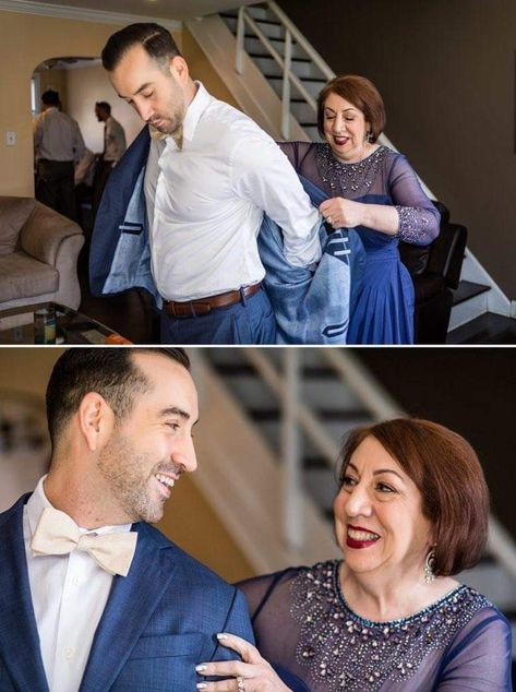 Mother Of The Groom Pictures Photo Ideas, Groom First Look With Mom, Mother Of The Groom And Groom Photos, Wedding Picture Ideas Groom, Mother Of Groom Photos, Mother Groom Photos, Groom And Mom Pictures Photo Ideas, Groom And Family Photos, Mother Of Groom Pictures