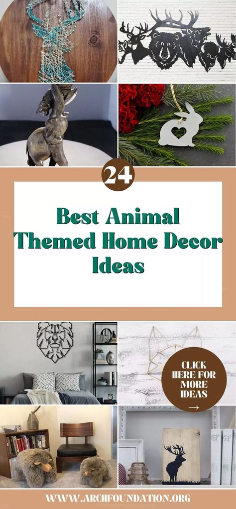 Animal-themed home decor brings the charm and whimsy of the natural world indoors, creating a playful yet refined atmosphere. These elements range from subtle accents to bold statement pieces, each adding a unique touch of life to any room. Whether it's through intricate patterns or lifelike sculptures, animal decor enhances spaces with its vibrant and heartwarming presence. Enrich your home with these delightful designs. Themed Home Decor, Animal Decor, Intricate Patterns, Home Decor Ideas, Natural World, Statement Pieces, Decor Ideas, Cute Animals, Sculpture