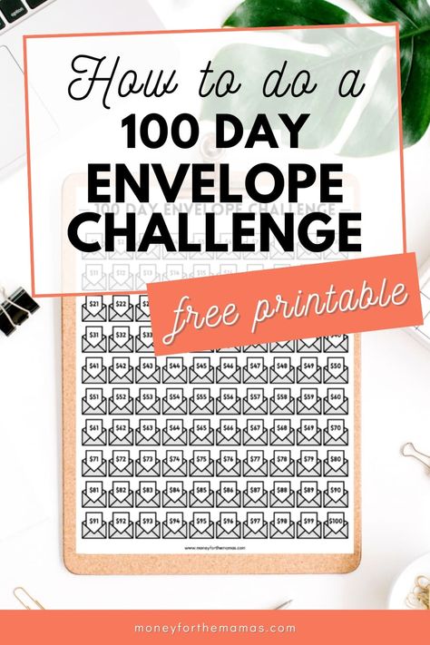 If you're looking to do a fun money challenge (and save money - a boat load of money), then this 100 day money envelope challenge is for you! All you need are envelopes, some pens, and a small box! Oh, and don't forget to grab your free 100 envelope challenge chart (free printbale). Just click to download! Don't worry, it's easy to set up, we'll walk you through the entire process! Envelope Fundraiser Board, Money Challenges 100 Envelopes, Diy 100 Envelope Challenge Binder, Money Envelope Challenge, 100 Day Envelope Challenge, 100 Envelope Savings Challenge, Financial Savings, Cash Envelope Budget System, 100 Envelope Challenge