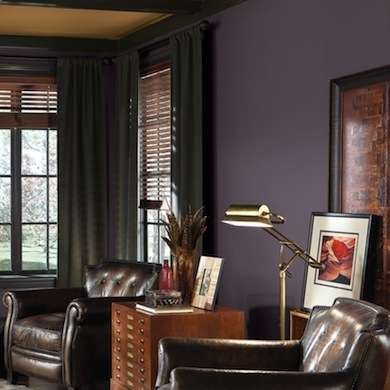 sherwin williams smokey plum - Yahoo Search Results Yahoo Image Search Results Tuscan Paint Colors, Bathroom Paint Colors Sherwin Williams, Plum Walls, Red Paint Colors, Popular Paint Colors, Tuscan Design, Sherwin Williams Colors, Purple Rooms, Bathroom Red