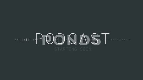 Podcast Starting Soon Animated Intro Screen With Minimalistic Audio Spectrum Animated Intro, Audio Spectrum, Stock Footage, Stock Video, Podcast, Audio, Screen