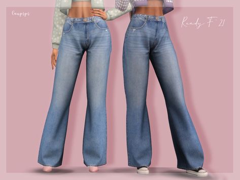 The Sims Resource - Jeans - BT402 Sims 4 Cc Selena Quintanilla, Sims4 Cc Full Body Outfits, Sims 4 Cc Plain Shirt, Wicked Whims Animations, The Sims 4 Jeans, Sims 4 Cc Pjs, Fem Clothes, Sims 4 Cc Clothes, Cc Packs