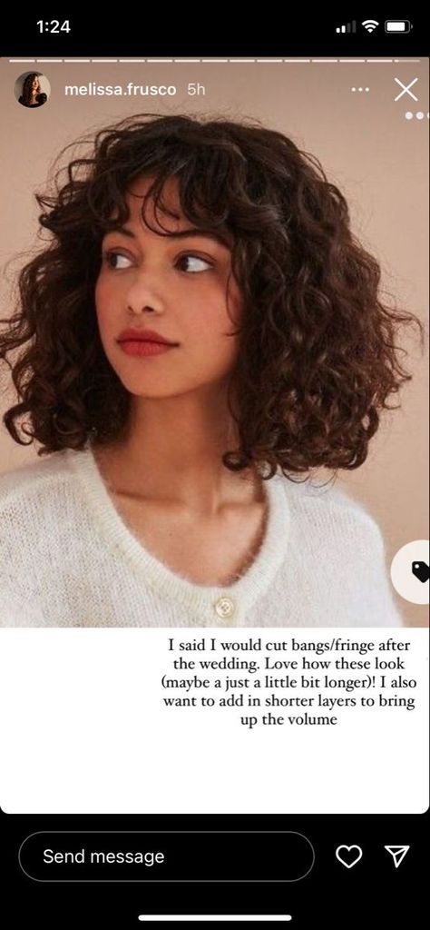 Haircuts 2023 For Curly Hair, Round Shag Haircut, Long Bob With Bangs Curly Hair, Lob With Bangs Curly Hair, Curly Bangs Small Forehead, Short Curls Round Face, Short Thick Curly Hair With Bangs, Bob Cut For Curly Hair Round Faces, Face Haircuts Round