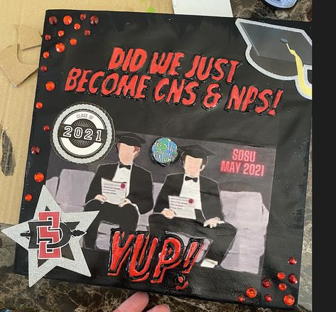 Step Brothers Graduation Cap, Grad Hat, Cap Decoration, Cap Ideas, Graduation Hat, Graduation Cap Decoration, Cap Decorations, Step Brothers, Grad Cap