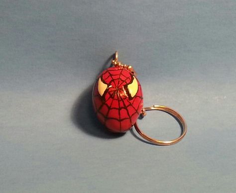 Handmade polymer clay spider man head keychain Polymer Clay Spider, Clay Spider, Handmade Polymer Clay, Sale Items, Spiderman, Polymer Clay