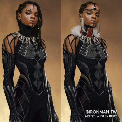 Wakanda Fashion Women, Panther Goddess, Wakanda Outfits, Black Panther Costumes, Wakanda Clothes, Black Panther Outfit, Wakanda Fashion, Shuri Fanart, Shuri And Namor