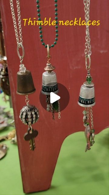 Necklaces made with vintage thimbles  #thimbles #thimble #thimblecollection #vitagelook #necklaceoftheday #necklaceforsale #necklace #nec... | Instagram What To Do With Old Thimbles, Vintage Thimbles, Thimble Art, Hedgehogs, Vintage Finds, Handmade Necklaces, Quilting, Handmade Jewelry, Necklaces