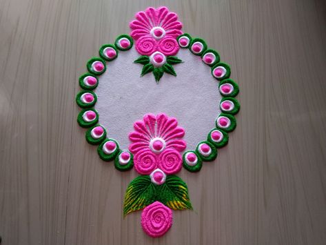 Siddhis rangoli art Rangoli Designs Latest Unique For Diwali Easy, Easy Rangoli Designs For Beginners, Sand Video, Unique Rangoli Designs, Design Muggulu, Ganpati Rangoli, Color Rangoli, Rangoli For Beginners, Ganesh Rangoli