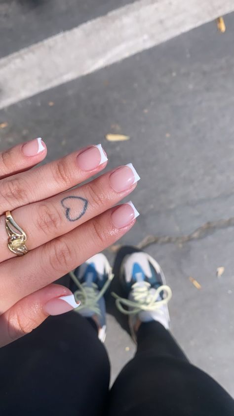 Overlay Nails, French Tip Acrylic Nails, Work Nails, French Acrylic Nails, Classy Acrylic Nails, Short Square Acrylic Nails, Long Square Acrylic Nails, Short Acrylic Nails Designs, Rainbow Nails