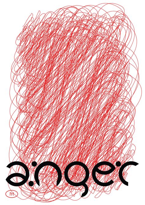 Anger Graphic Design, Emotions Posters, Master Thesis, Custom Letters, Letter A, The Alphabet, Typography Design, Anger, Poster Design