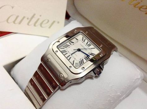 Cartier Santos Galbee Xl Acero Automatico 100% Original Cab - $ 75,999.00 en Mercado Libre Cartier Santos Watch, Cartier Santos Galbee, Cartier Tank Solo, Cartier Panthere, Cartier Santos, Cartier Tank, Wrist Game, Better Style, Cartier Watch