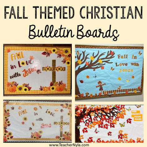 Christian Fall Themed Bulletin Boards | Nyla's Crafty Teaching Christian Pumpkin Bulletin Board, November Christian Bulletin Board, Fall For Jesus Bulletin Board, Christian Thanksgiving Bulletin Board Ideas, Awana Bulletin Board Ideas, Fall Bible Class Bulletin Boards, Fall In Love With Jesus Bulletin Board, Falling For Jesus Bulletin Board, Fall Bible Bulletin Board Ideas