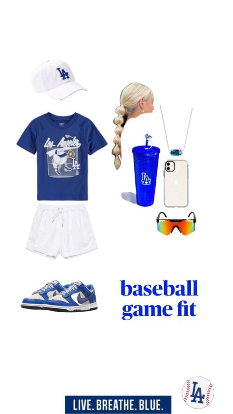 #baseball #outfitinspo #preppy #dodgers 💙🤍💙🤍💙🤍💙🤍 Dodgers Outfit, Dodger Game, Living In La, Baseball Game, Baseball Games, Baseball, Outfit Inspo, Blue, Los Angeles