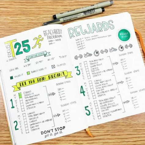 I love these 10 fitness bullet journal layout ideas! They're all so cute and motivating, but number 10 is my FAVE. See them all and get inpsired by clicking through! #bulleltjournal #bujo #bujojunkie #bulletjournallove #bulletjournaling #bujoinspire #motivation #fitnessmotivation #fitnessgoals Bullet Journal Guide, Spiritually Healthy, Training Journal, Journal Guide, How To Bullet Journal, Bullet Journal Work, Organization Bullet Journal, Tracker Fitness, Fitness Trackers