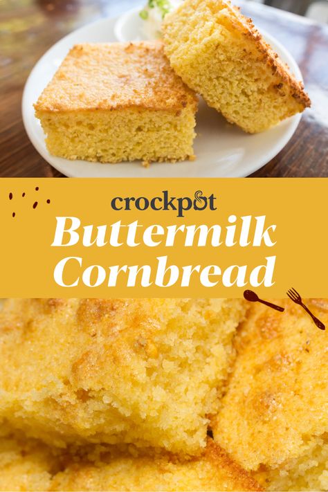 Crockpot Cornbread, Slow Cooker Corn, Crock Pot Corn, Delicious Cornbread, Buttermilk Cornbread, Cornbread Recipe, Slow Cooker Recipe, Corn Bread Recipe, Pot Meals