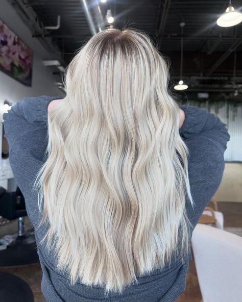 the perfect blonde doesn’t exi- all @lanzahaircare products were used for this transformation toned with equal parts- 9p + 9b + 10a + 100 #coloradospringshairstylist #719hairstylist The Perfect Blonde, Perfect Blonde, Blonde Highlights, Colorado Springs, Hair Stylist, Blonde, Hairstyles, Hair Styles, Hair