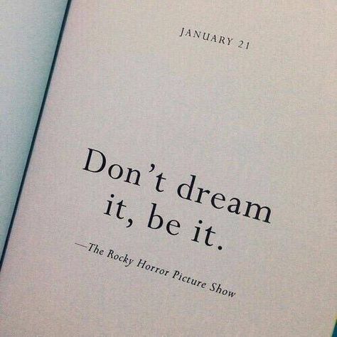 Don't dream it, be it!! Don't Dream It Be It, The Rocky Horror Picture Show, Septième Art, Horror Picture Show, Rocky Horror Picture Show, Rocky Horror Picture, Rocky Horror, Dream It, The Words