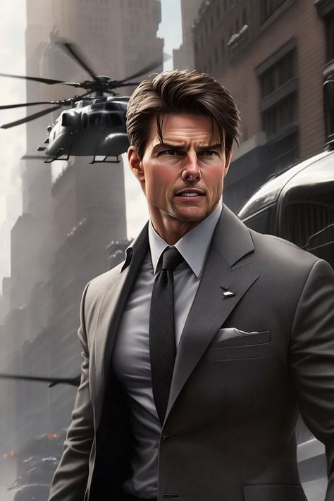 Tom Cruise Mission Impossible, Chiseled Jawline, Cruise Fashion, Mission Impossible, Tom Cruise, Action Adventure, Hollywood, Actors