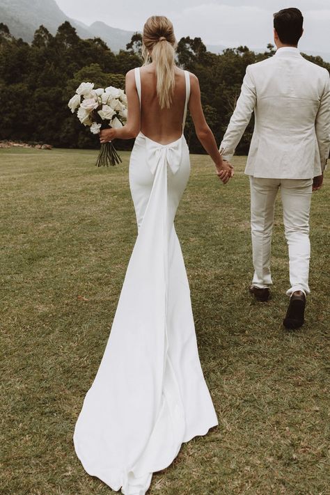 Wedding Dresses | Ethical Bridal Gowns – Grace Loves Lace US Low Backless Wedding Dress, Wedding Dresses Deep Back, Silky Lace Wedding Dress, Timeless Wedding Dress Fitted, Timeless Backless Wedding Dress, Grace Loves Lace Wedding Dress Grace Loves Lace, Modern Simple Wedding Dress Sophisticated Bride, Elegant Wedding Dress Low Back, Wedding Dresses Simple Open Back