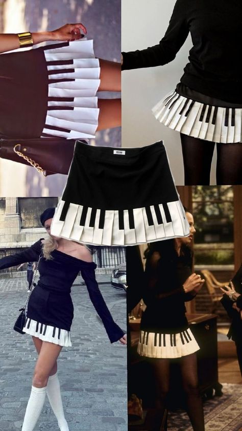 Piano Skirt Outfit, Piano Skirt, Skirt Outfits, Wardrobe, Pins, Clothes