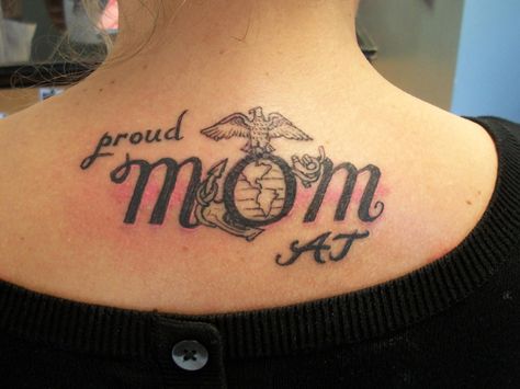 My Proud Marine mom tattoo Marine Mom Tattoo, Anchor Tattoo Meaning, Marine Tattoo, Small Tattoo Placement, Anchor Tattoo Design, Small Shoulder Tattoos, Mom Tattoo Designs, Mom Tattoo, Military Tattoos