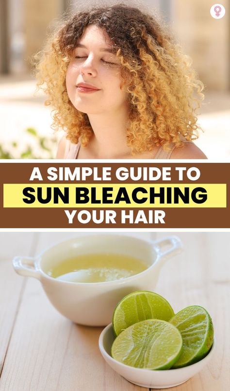 If you are tired of chemical hair dyes, sun bleaching your hair is a great way to bring out the lighter tone in them. It is a natural, effortless process that requires no professional assistance. Instead, you can achieve a beautiful highlight by using sun rays. Sun Bleached Hair, Bleaching Hair, Bleaching Your Hair, Hair Dyes, Dos And Don'ts, Diy Remedies, Natural Diy, Frizzy Hair, Bleached Hair