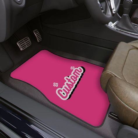 Pink Custom Design Car Floor Mats Set 👉 https://carmatpro.etsy.com/listing/1792561568/pink-custom-design-car-floor-mats-set 📍Universal Mat Fits Most Cars 📍Fast shipping (The cargo tracking number is shared with the customer as soon as the item is shipped.) 📍Easy to clean. Delicate wash in the washing machine. Do not tumble dry 📍Non Slip, Rubber backed 📍Custom printing is available. Please feel free to contact us. #pinklover #pink #pinkoctober #barbie #barbiedoll #barbiestyle #barbiechallen... Girly Car, Pink October, Print Pink, Car Floor Mats, Pink Print, Fast Cars, Barbie Fashion, Car Design, Floor Mats