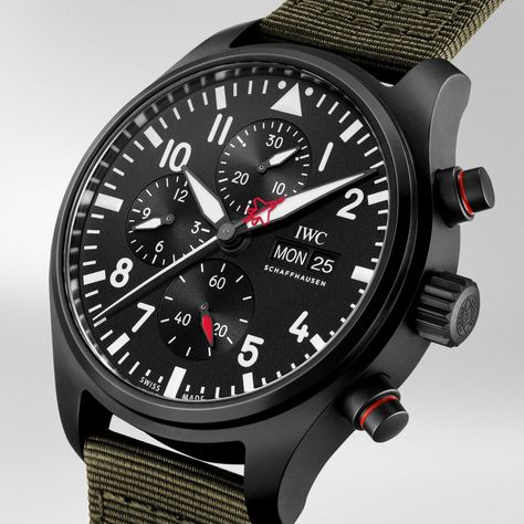 IWC Pilot’s Watch Chronograph TOP GUN Edition “SFTI” (Strike Fighter Tactics Instructor) Iwc Pilot Chronograph, Iwc Watches Pilot, Iwc Pilot, Iwc Watches, Pilot Watch, Black Ceramic, Watch Collection, Low Lights, Pilots