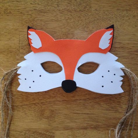 Fox Mask Craft, Fox Mask Template Free Printable, Paper Mache Fox Mask, Animal Costumes Diy, Fox Mask Diy, Papercraft Fox Mask, Fox Felt Mask, Hair Bands Diy, Fox Costume