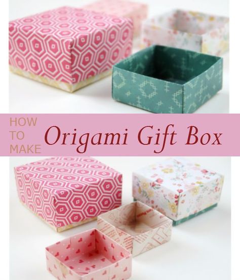 Want to give someone a special gift? Put it in a DIY origami gift box to make it more personal. Step by Step Tutorial. Origami Gift Boxes, Origami Kutu, Origami Gift Box, Origami Gifts, Origami Ideas, Gift Boxes With Lids, How To Make Origami, Useful Origami, Easy Origami