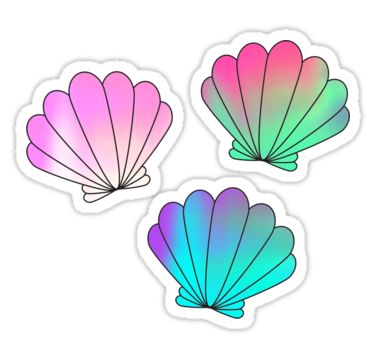 Includes 3 original shell stickers, I recommend getting the larger set so each one is separated more. • Also buy this artwork on stickers. Mermaid Theme Birthday Party, Mermaid Cake Topper, Mermaid Sticker, Mermaid Shell, Mermaid Theme Birthday, Tumblr Stickers, Mermaid Cakes, Mermaid Theme, Mermaid Birthday Party