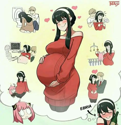 Anime Pregnant, A Pregnant Woman, Images Kawaii, Yor Forger, Anime Family, Spy X Family, Pregnant Woman, Family Art, Dessin Adorable