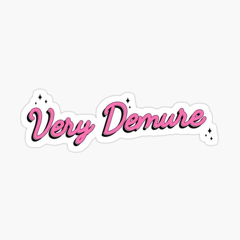 Get my art printed on awesome products. Support me at Redbubble #RBandME: https://www.redbubble.com/i/sticker/Pink-very-demure-Aesthetic-pink-vintage-fashion-aesthetic-by-Myttong/164251941.EJUG5?asc=u Pink Stickers Aesthetic Printable, Stickers Aesthetic Printable, Demure Aesthetic, Vintage Fashion Aesthetic, Very Demure, Pink Stickers, Aesthetic Sticker, Stickers Aesthetic, Pink Girly Things