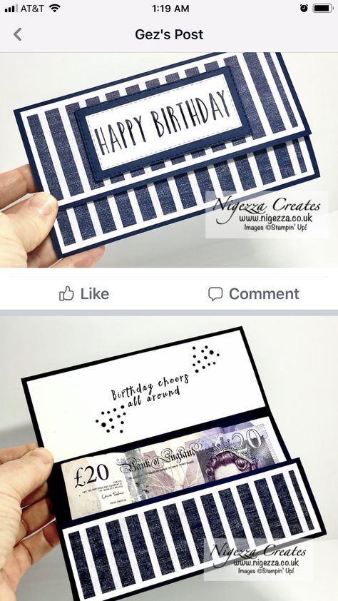 Birthday Card Money Holder, Money Cards Holder, Gift Money Holder, Barber Gifts, Money Envelope, Gift Cards Money, Money Card, Birthday Cheers, Money Wallet