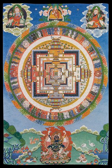 Mandala of Kalachakra (Himalayan Art) Kalachakra Mandala, Tibetan Mandala, Art Resources, Tibetan Art, Tibetan Buddhism, Buddha Art, Dalai Lama, Bhutan, World Peace